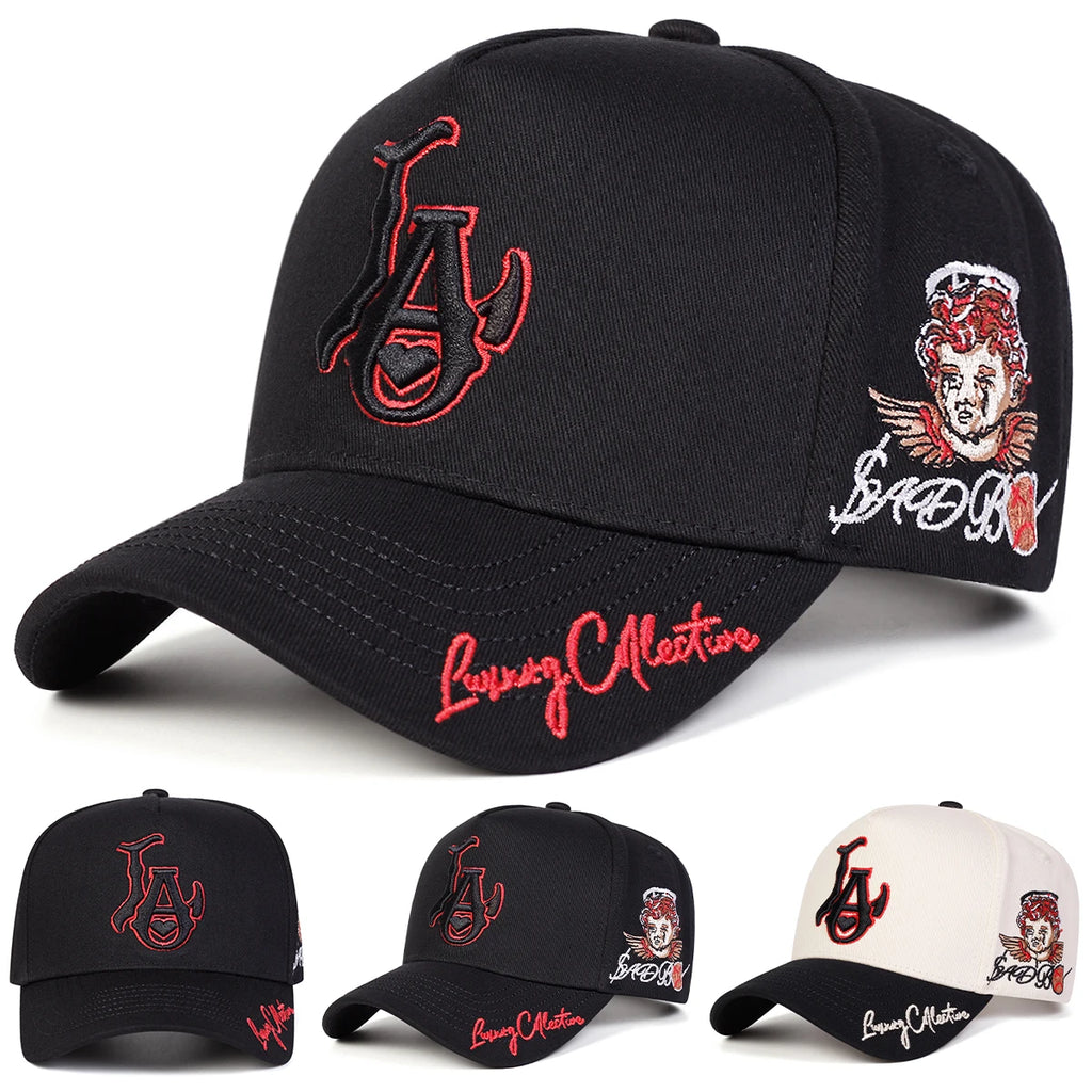 Unisex LA Love Embroidery Baseball Caps Spring Autumn Outdoor Adjustable Casual Hats Sunscreen Hat Sports Cap