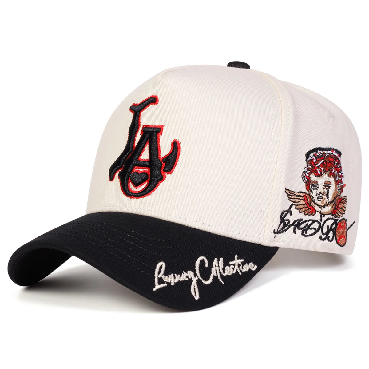 Gorra de béisbol unisex con bordado "LA Love" Gorras ajustables casuales para primavera y otoño Gorra con protección solar Gorra deportiva